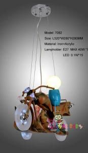 Iron Three Wheeled Vehicle Children Room Pendant Lamp