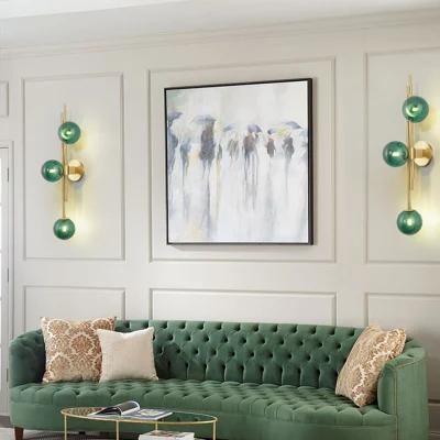 Postmodern Wall Lamp Gold Glass Ball Wall Lamps for Living Room Bedroom Color Wall Light (WH-OR-88)