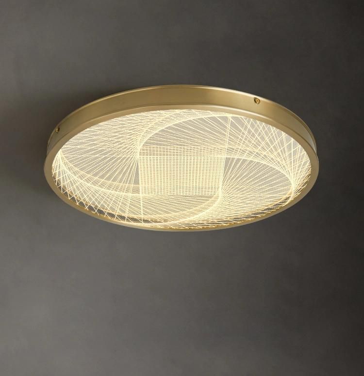 Golden LED Ceiling Light Modern Style Bedroom Ceiling Lamp