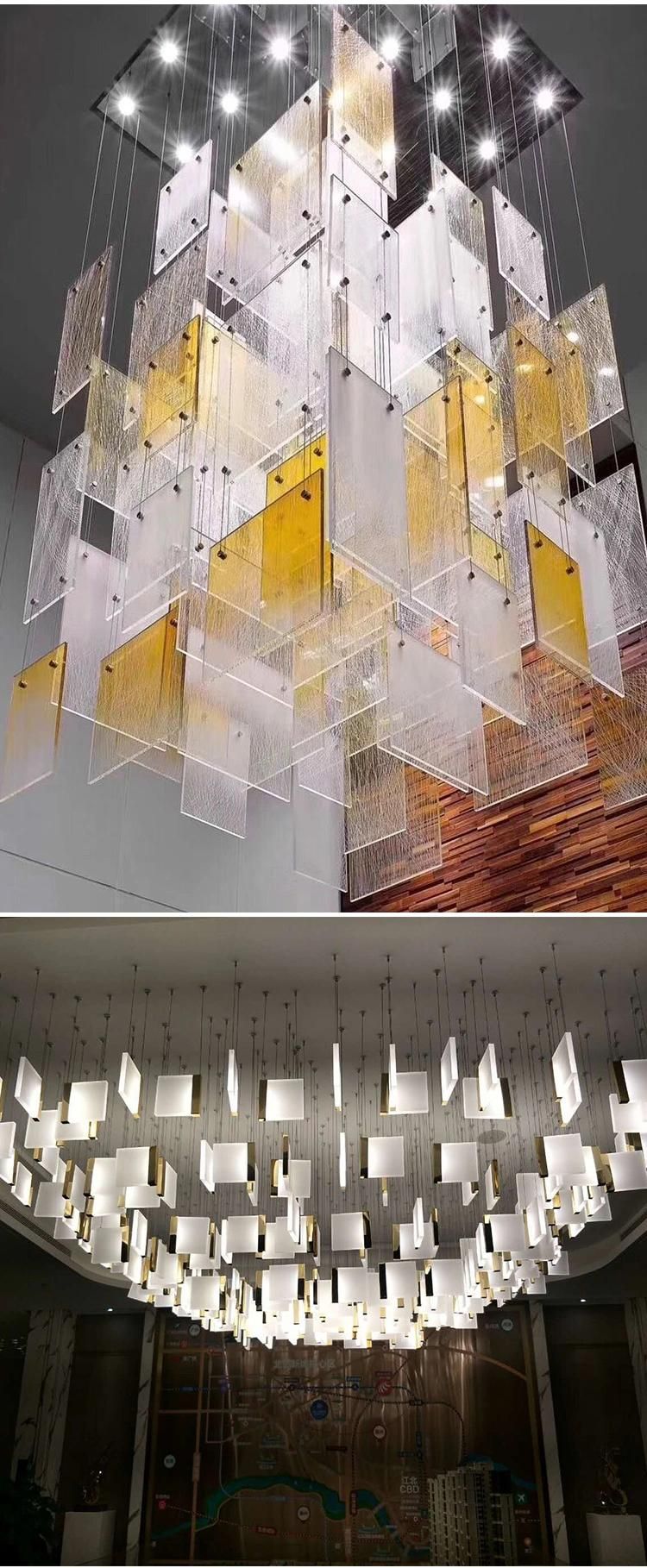 Zhongshan Professional Factory Show Room Large Luxury Glass Custom LED Chandelier Lamp