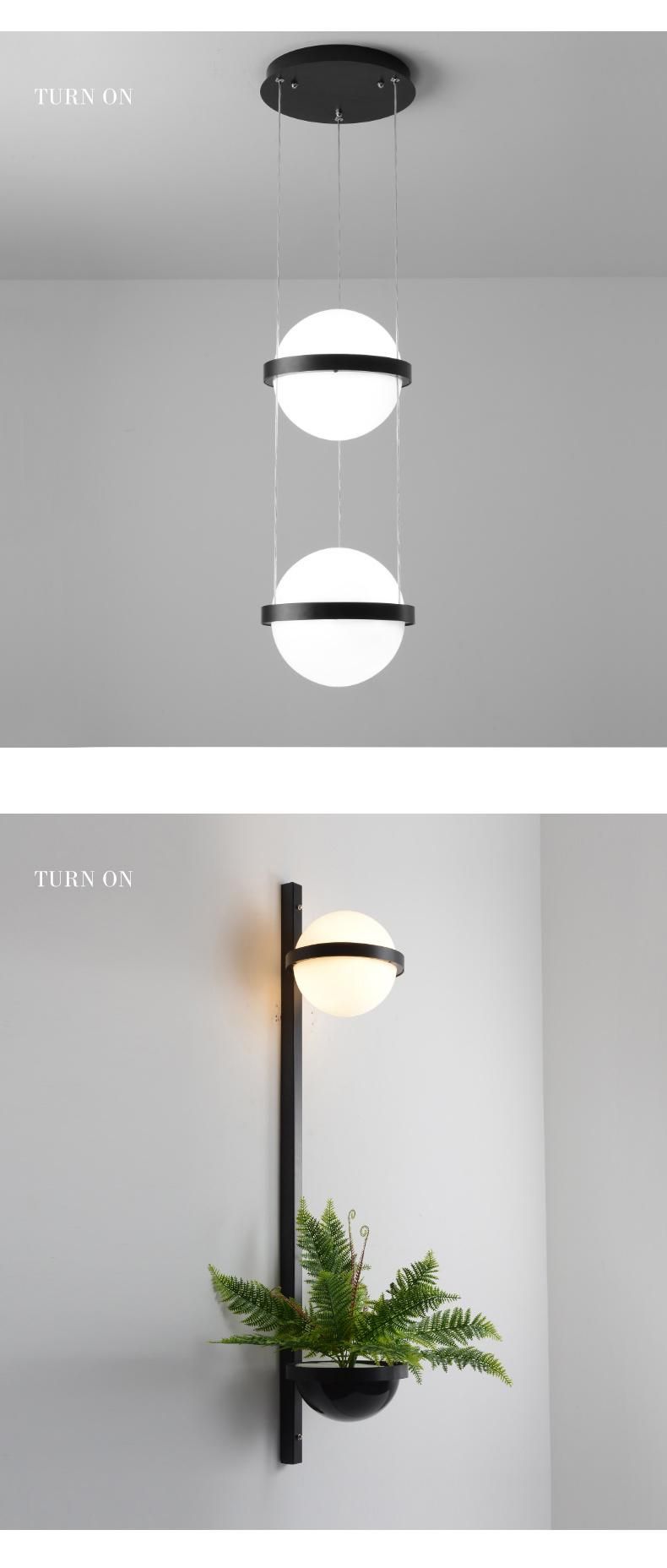 Wholesale Hanging Plant Decorative Kid Room Lighting Iron Plant Ceiling LED Chandeliers & Pendant Light