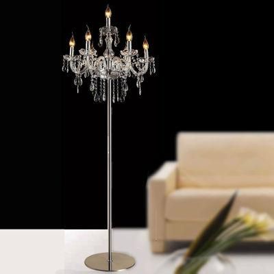 Modern LED Crystal Floor Lamp for Bedside Dining Room Romantic Decor Simpl Floor Lamp (WH-MFL-84)