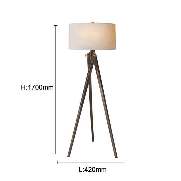 Home Bedside with off- White Fabric Shade Modern Floor Lamp