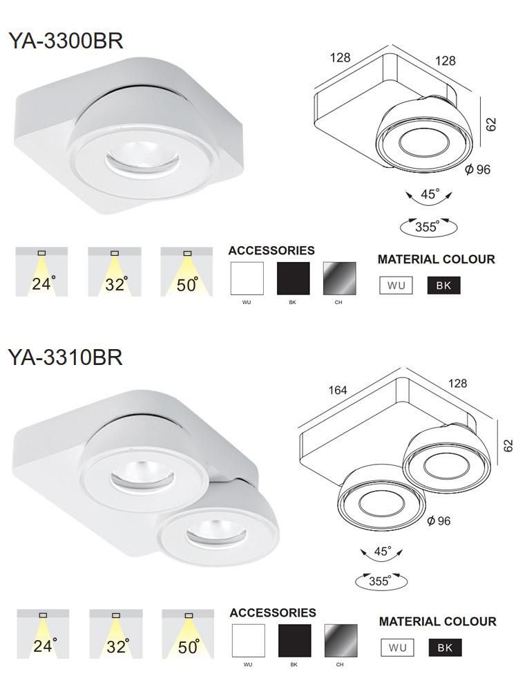 Made in China 13.9W Lighting Surface Mounted LED Ceiling Use for Home Office Building Downlight