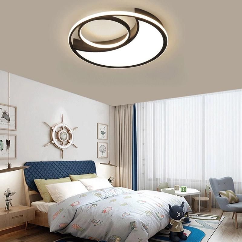 Modern Black and White Moon Ceiling Light Warm Romantic Personality Bedroom Lamp Study Lamp