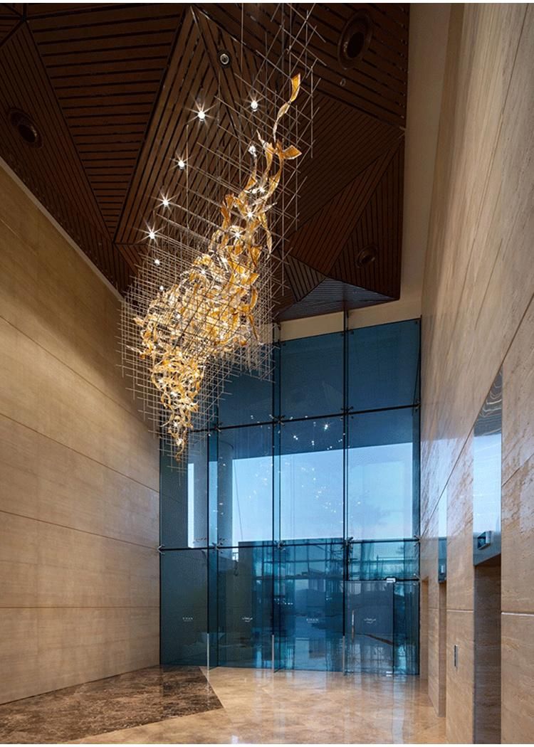 New Listed Villa Commercial Show Room Large Luxury Glass Custom LED Chandelier Light