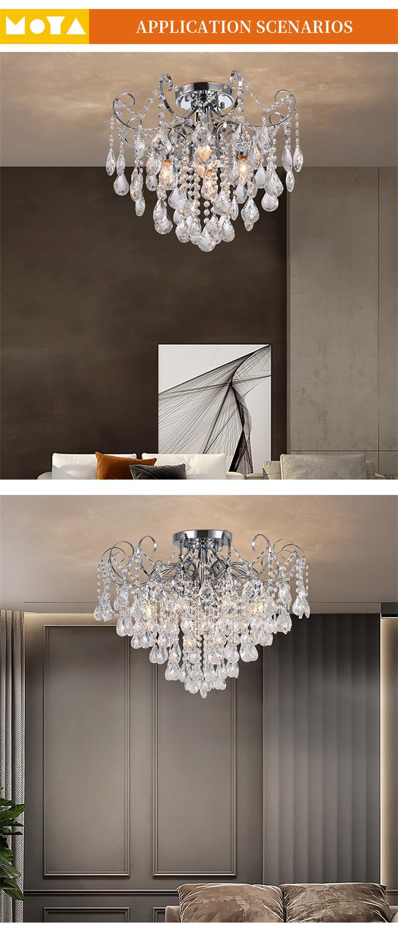 Special Design Crystal Glass Chandelier Living Room Dining Room Modern Interior Ceiling Lamp