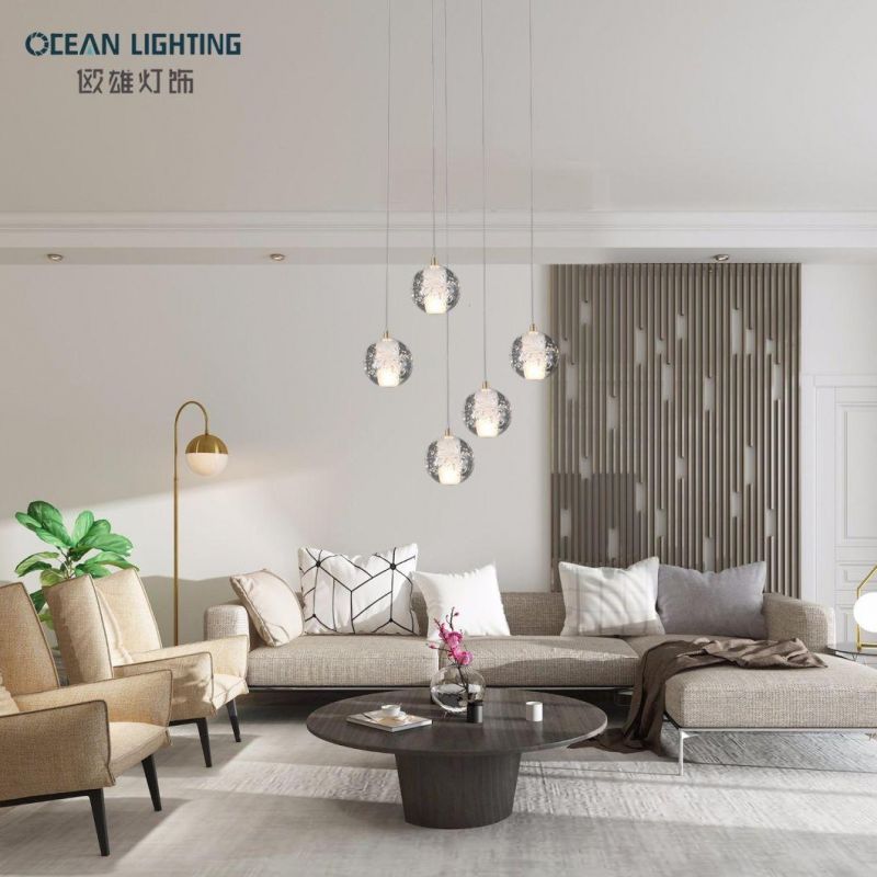 Golden Warm Lighting 3000K Spherical Metal 22*3W Crystal Chandelier Luxury