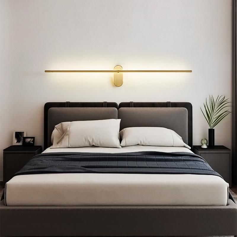 Light Luxury Copper Wall Light Living Room Bedroom Bedside Light Hotel Corridor Long Wall Lamp