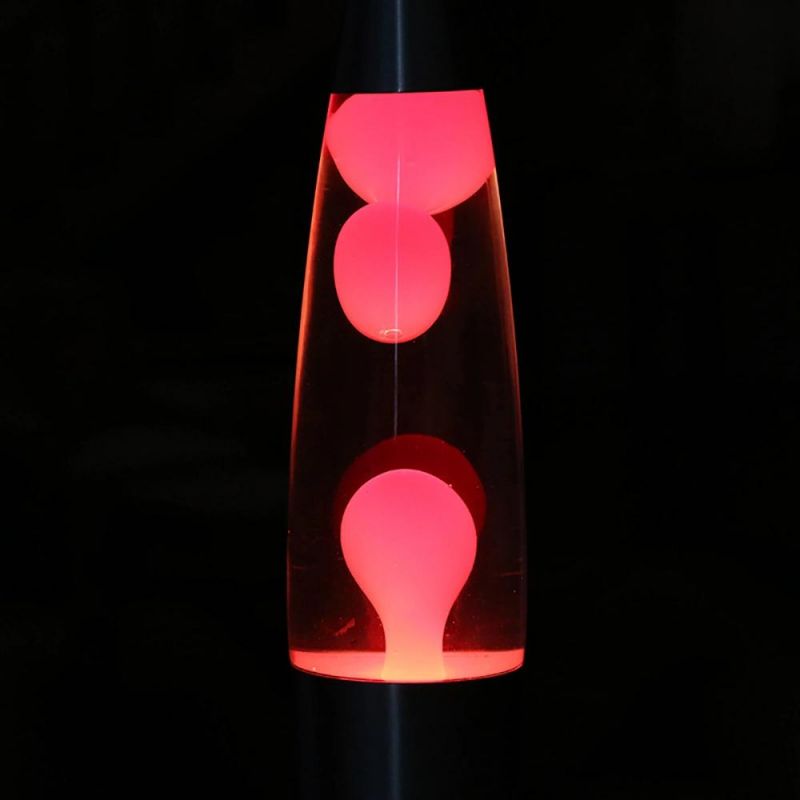 Table Lava Lamp New Rocket Glass Bottle Colorful Glitter Round Base Rainbow Aluminum Body Decorate Lava Night LED Table Lamp