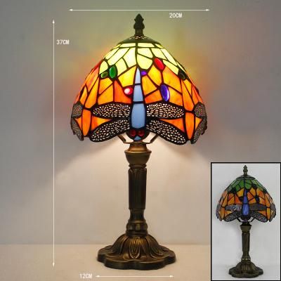 Magnetic Pendant Front Flip Style Cheap Tiffany Stained Glass LED Leather Flexible Levitating Bedroom Bedside Folding Small Desk Table Lamp
