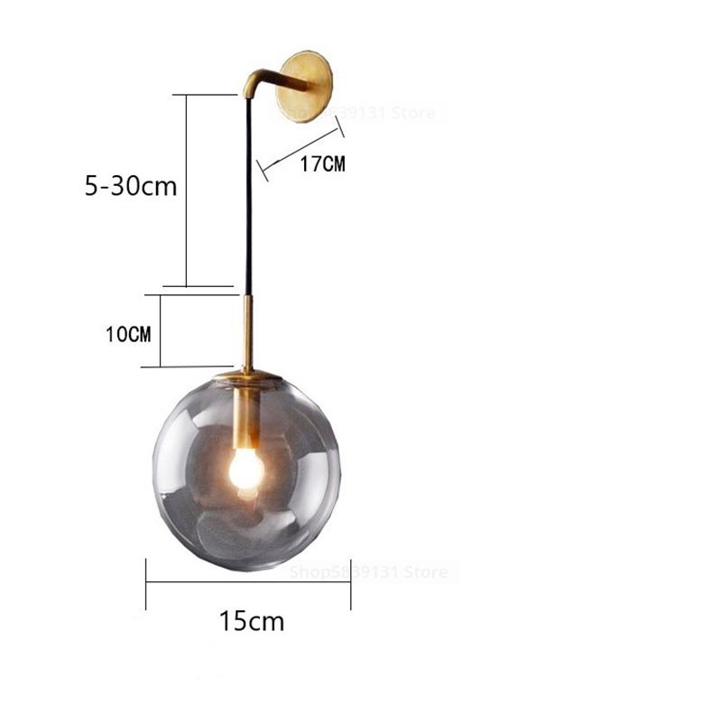 LED Glass Ball Mirror Living Room Decoration Wall Lamps for Bed Room (WH-OR-34)