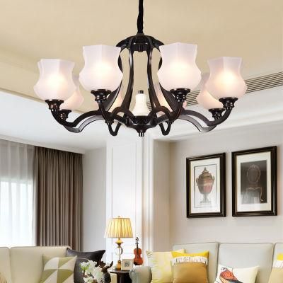 Hotel Decorative Design Kitchen Bedroom Indoor Plafoniera Dining Room 8 Lights LED Semi Mount Flush Ceiling Fixture