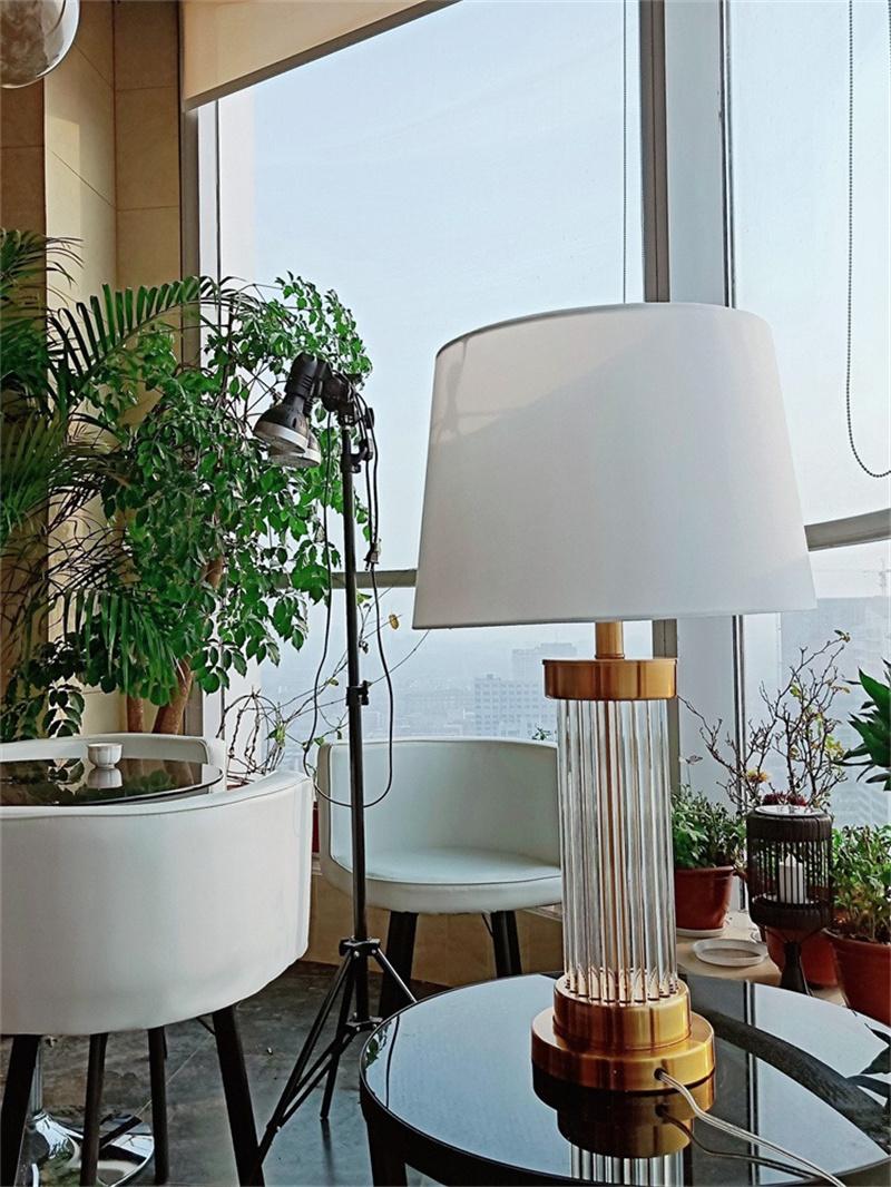 Modern Luxury LED Table Lamp Living Room Bedroom Study Table Lamp Crystal Table Lamp Copper Home Decoration Bedside Lamp