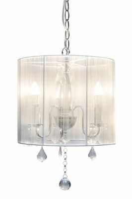 Iron K5 Crystal Cotton Wire Shade Pendant Light