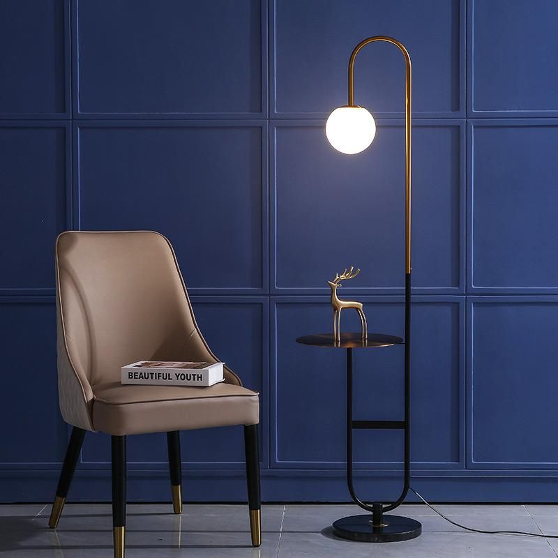 Modern Floor Lamp LED Standing Lamp with Round Table Glass Ball Art Deco Living Room Reading Lights (WH-MFL-89)