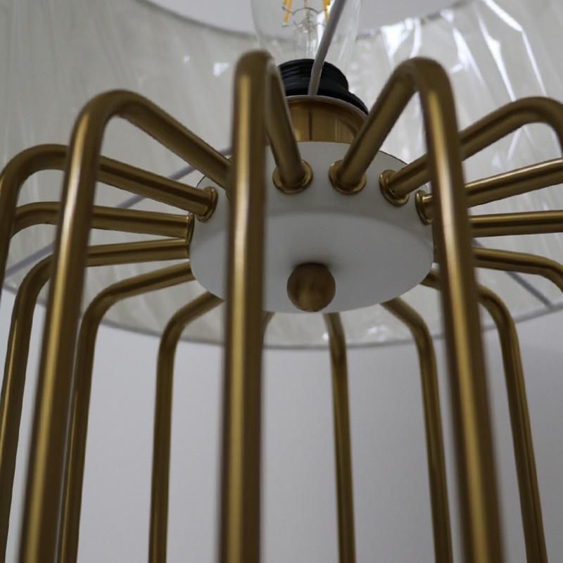 Metal Tube in Satin Brushed Brass Plating Table Lamp