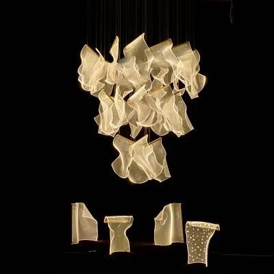 Artistic Stair Lamp Large Pendant Lamp Chandelier Hotel Lobby Lamp Chandelier