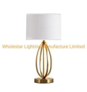 Metal Table Lamp with Fabric Shade, Hotel Table Lamp- Series (WHT-703)