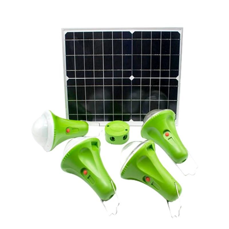 New Portable Solar Power System Light Kit Waterproof Solar Lamp 25W Solar Light with 4 LED Lamps