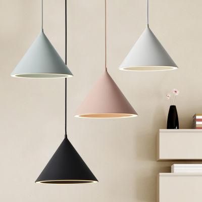 Modern Small Pendant Lamp LED Cone Light Fixture with Aluminum Lampshade for Cafe Bar Restaurant Pendant Lamp (WH-AP-193)