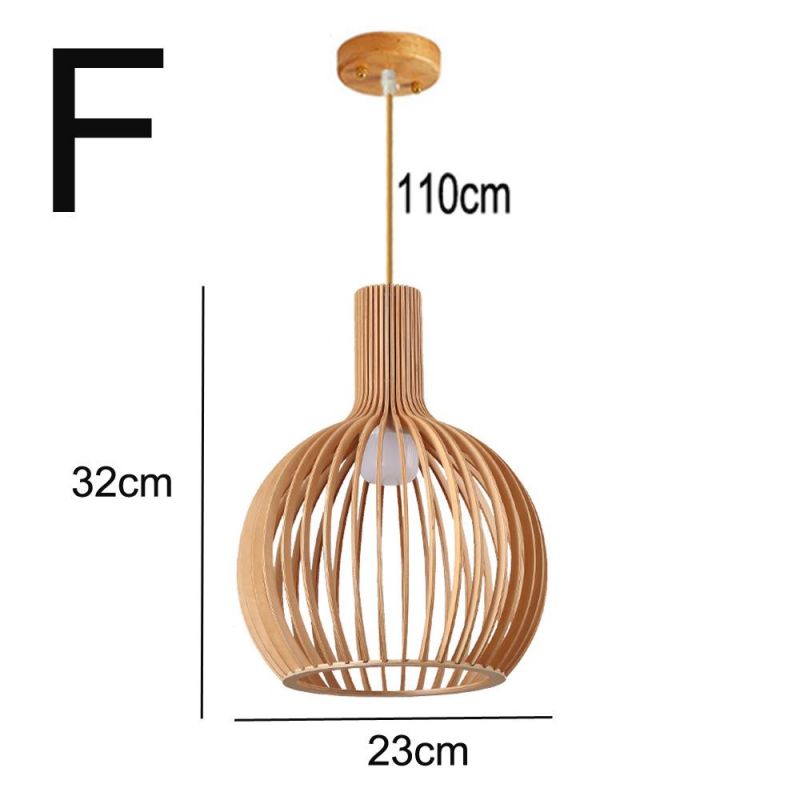 Modern Hand Made Retro Wooden Pendant Lights Japan Style Tea Room Secto Octo 4241 Pendant Lamp Droplight (WH-WP-41)