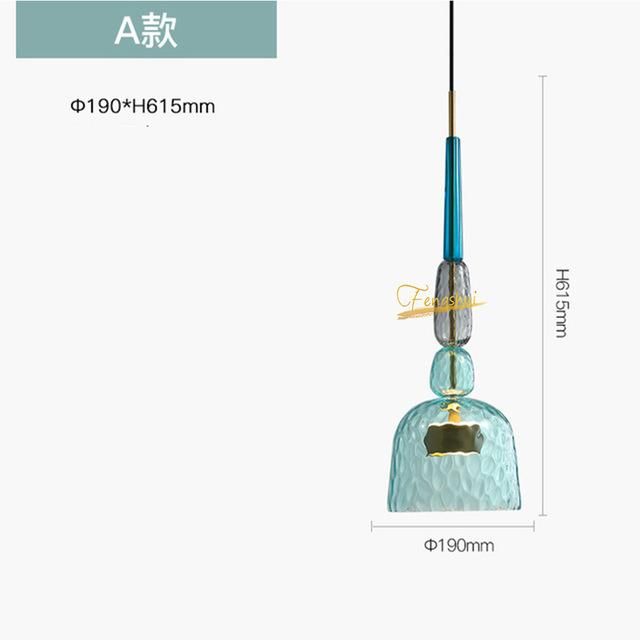 Nordic Colorful Pendant Lights Home Decorative Lighting Living Room Bedroom Indoor Glass Hanging Lamp (WH-GP-36)
