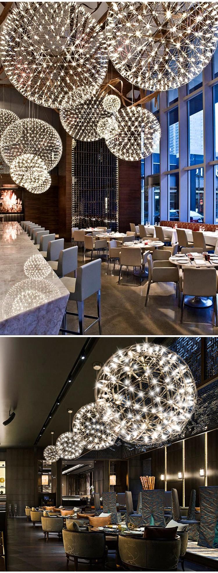 Modern Decorative Dining Room Bedroom Hall Luminous Pendant Light Round Luminous LED Chandelier