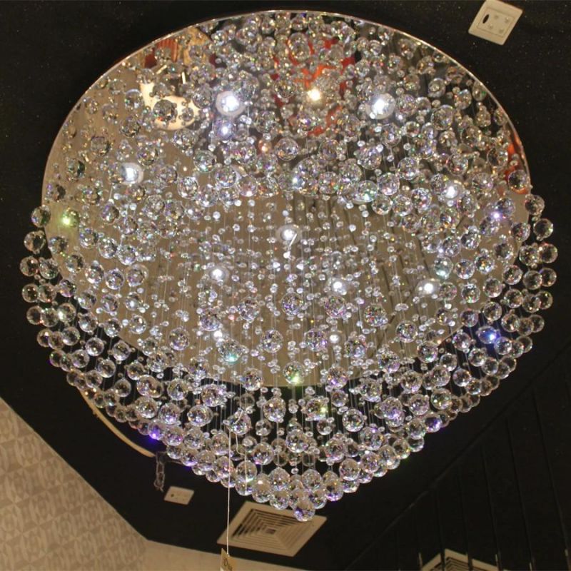 Large Flush Mount Crystal Ceiling Chandelier Lighting Fixtures for Indoor Home Decorative (WH-CA-19)