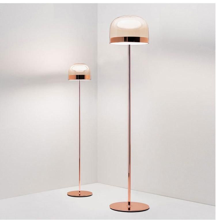 Modern Contemporary Rose Gold Metal LED Desk Table Lamp Light Home Decoration Glass Shade Reading Lighting LED Northern Europe Table Lamp