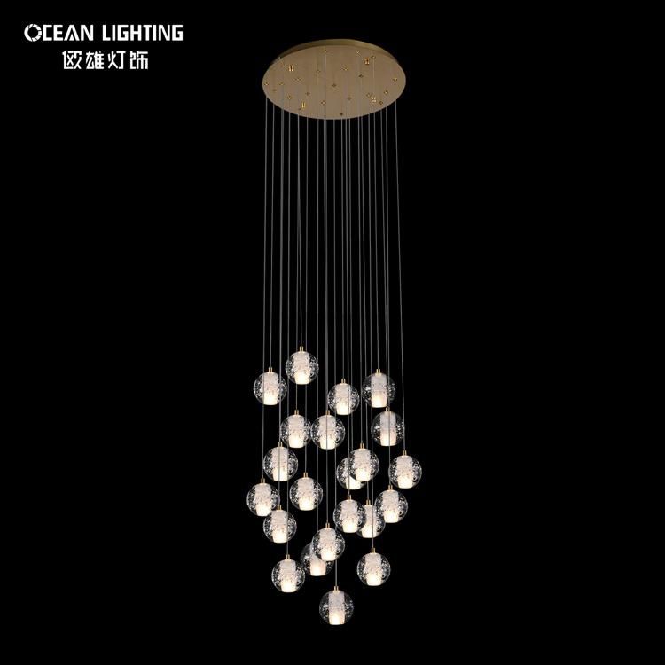 Modern LED Hanging Lighting Crystal Decoration Project Chandelier Om8201014-16heads