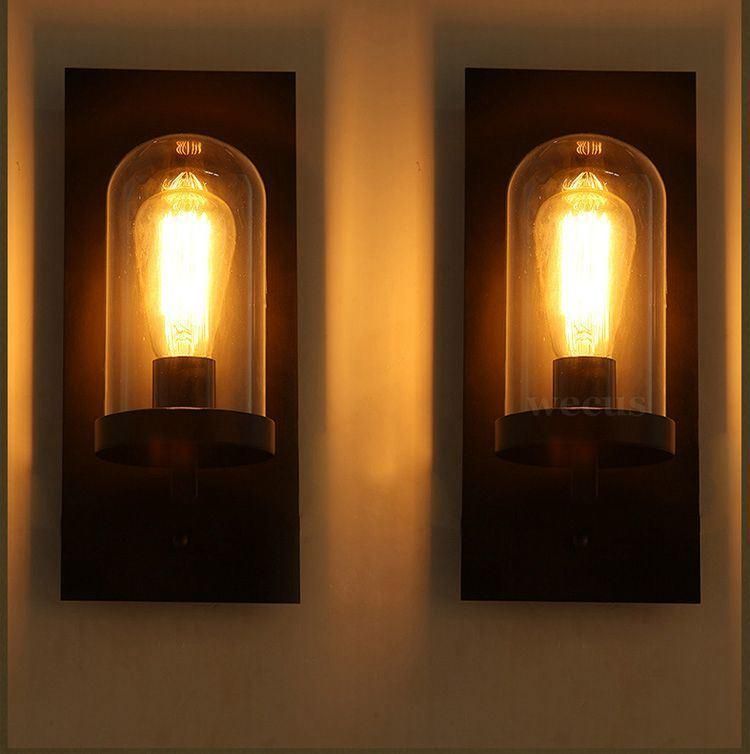 Farmhouse Lighting Retro Loft Glass Lamp Industry Vintage Wall Lights (WH-VR-28)