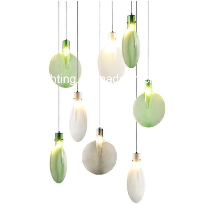 Newest Creative Design Glass LED Ping Pong Bat Shape Pendant Lamp