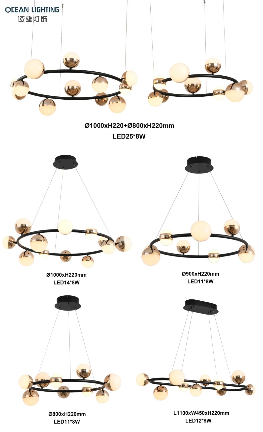 Ocean Lighting Indoor Decoration Luxury Chandelier Hanging Crystal Pendant Lamp