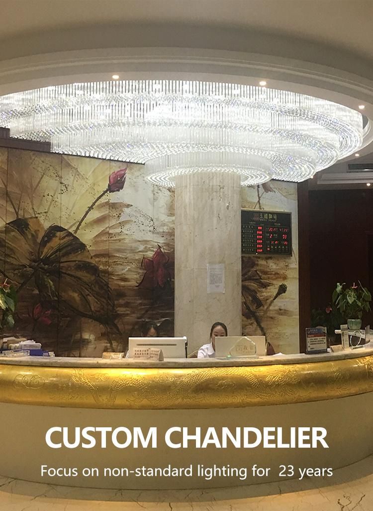 New Product Decorative Villa Commercial Hotel Exhibition Luxury Custom Crystal K9 Chandelier Light