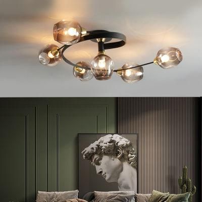 LED Vintage Ceiling Lamp Glass Ceiling Lamp Living Dining Room Kitchen Retro Chandelier (WH-LA-27)