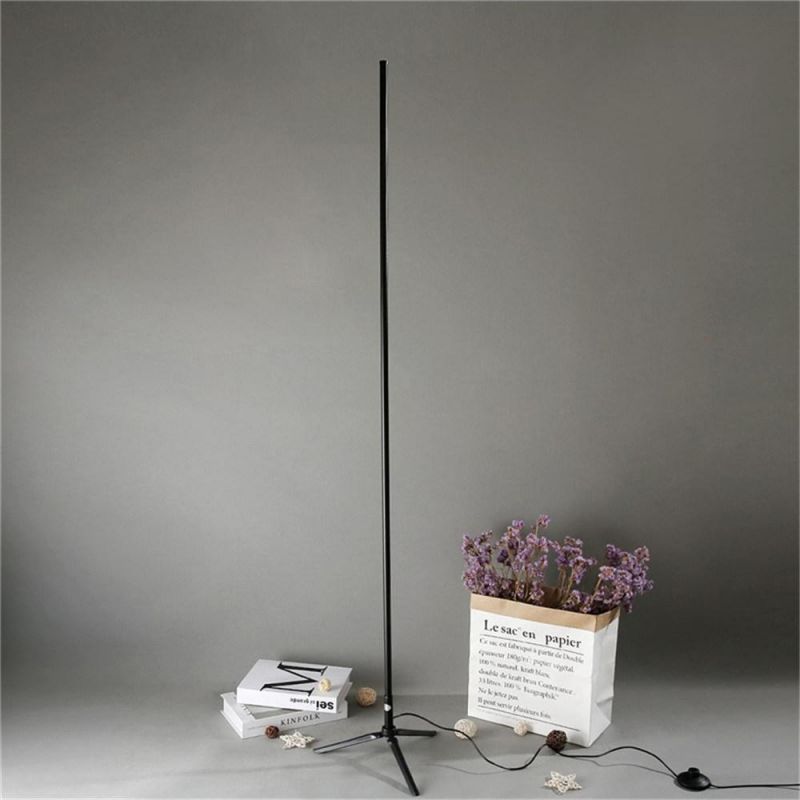 Simple Floor Lamp Study Bedroom Metal Line Strip Standing Lamps Designer Creative Home Decor Light Fixtures