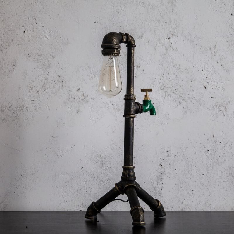 Steam Punk Industry Wind Table Light Edison E27 Lamp Study Office Bedroom Living Room Desk Light (WH-VTB-29)