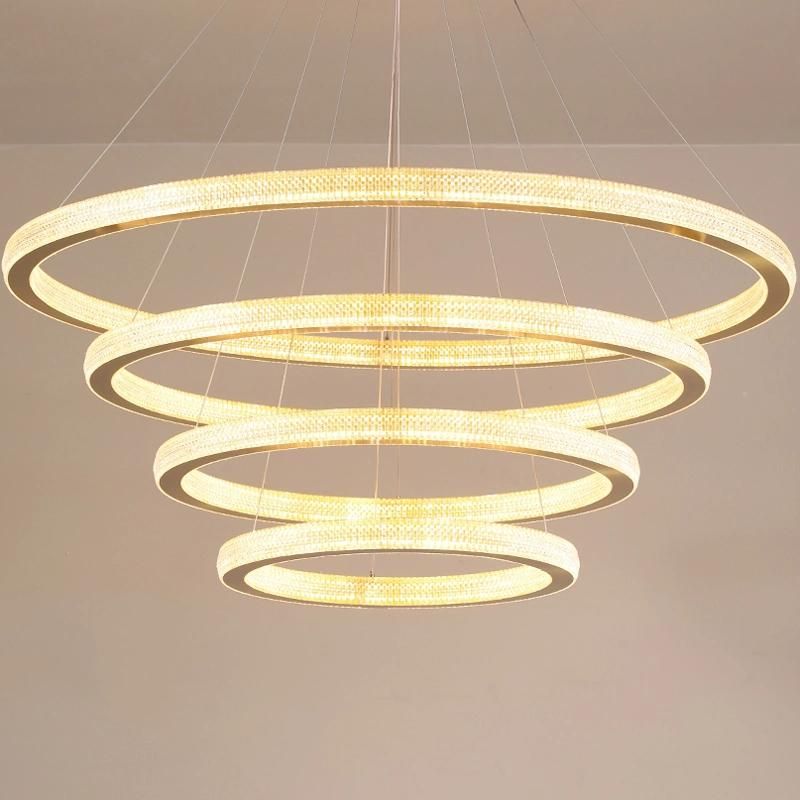 Living Room Dining Room Bedroom Study Room Ring Chandelier Light Luxury Pendant Lighting