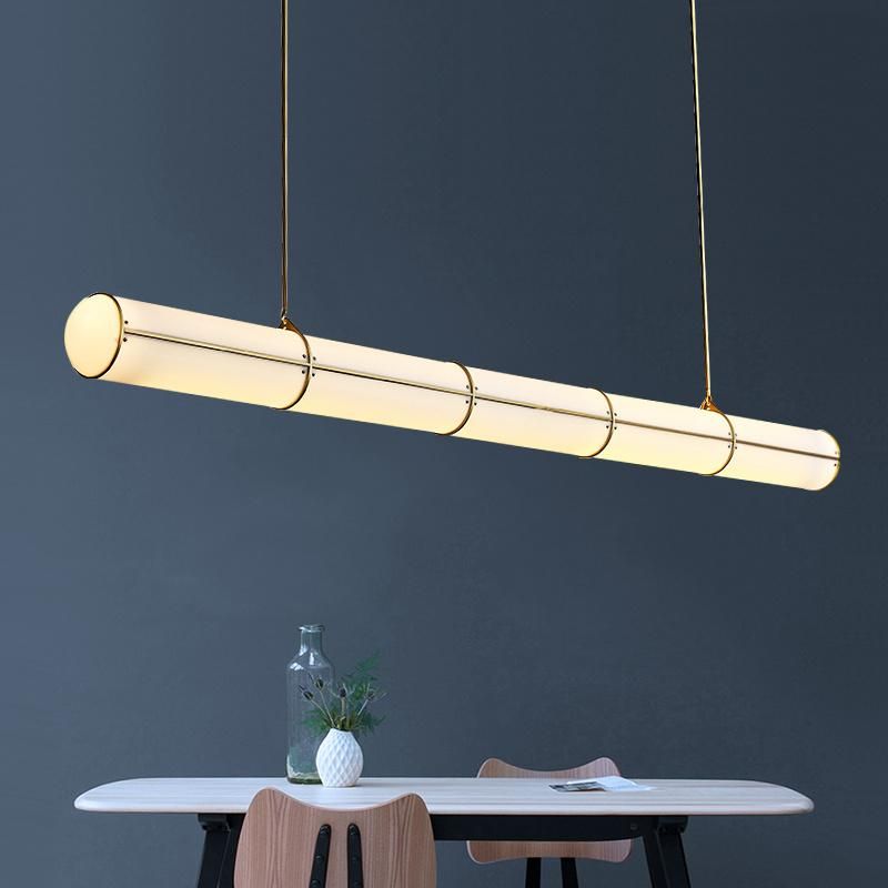 Cocise Style Simple Linear Shape Pendant Lamp Restaurant Bar Lamp Chandelier