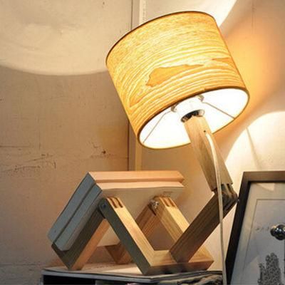 Simple Adjustable Modern Solid Wood Creative American Vertical Table Lamp