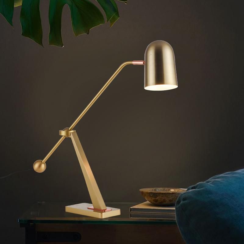 Light Luxury Postmodern Study Reading Desk Lamp Nordic Simple Metal Designer Bedroom Bedside Lamp
