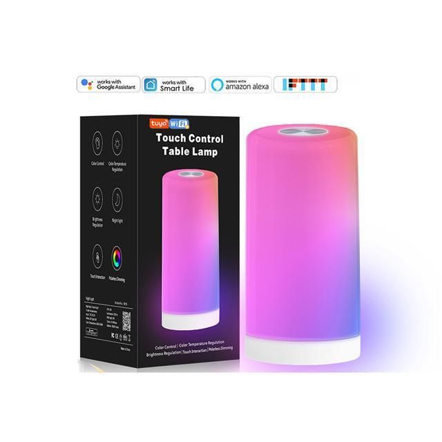 Smart LED Table Night Light Desk Lamps Atmosphere Lighting Dimmable RGB Light Touch Sensor Bedside Rechargeable Lamp