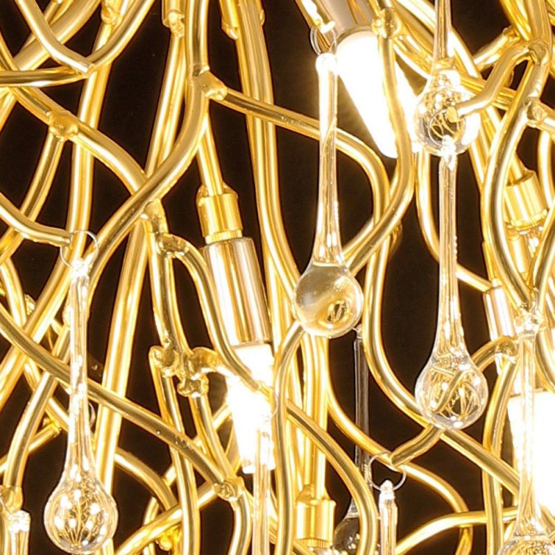 2022 Contemporary Meerrosse Gold Ball Hanging Light Chandelier Luxury Pendant Light Fixtures