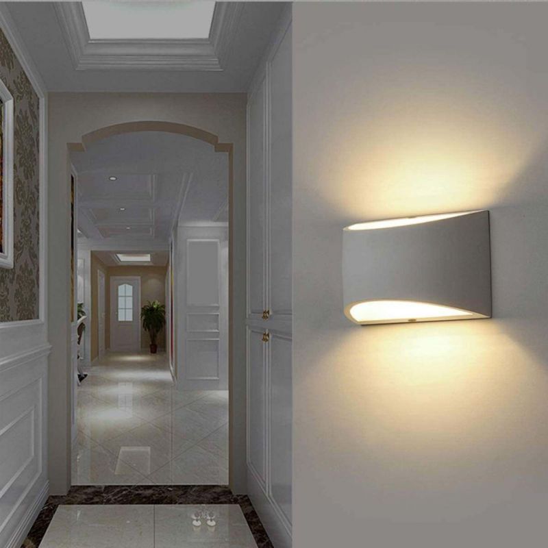 Modern LED Wall Sconce Lighting Fixture Lamps 7W Warm White 2700K up and Down Indoor Plaster Wall Lamps Living Room Bedroom Hallway Home Room Decor