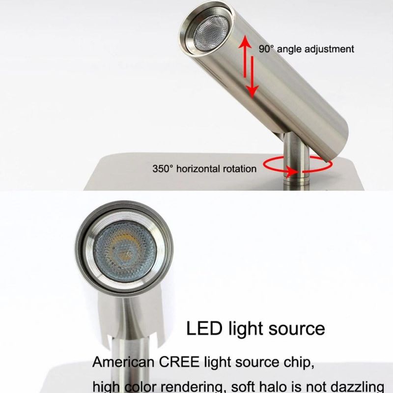 LED Wandlamp Wall Lamp Aluminum Backlit Hotel Lighting Head Adjustable Bedside Reading Lamps 100-240V