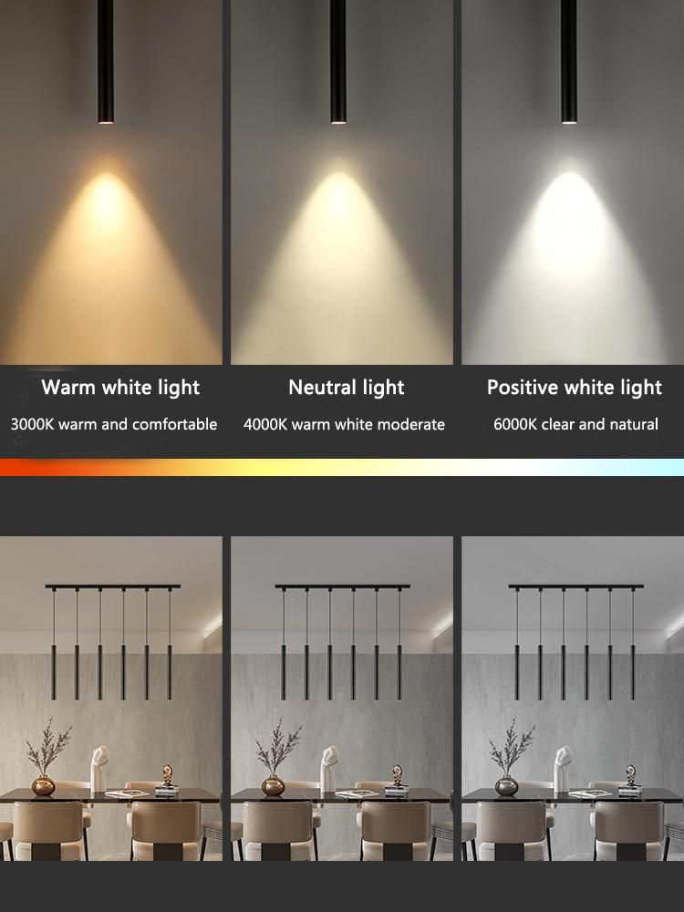 LED Restaurant Shop Hotel Reception Long Column Downlight COB Ceiling Spotlight