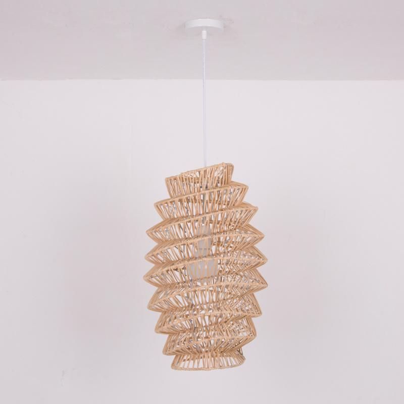 Wooden Lantern Chandelier Asian Style Dining Room Restaurant Pendant Lamp