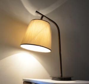 Phine Pd0033-01 Metal Desk Lamp with Fabric Shade