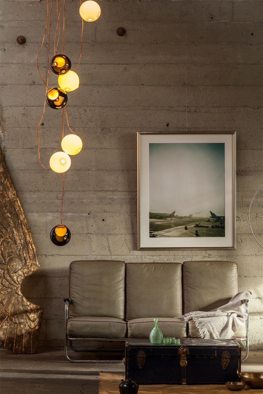 2022 Nordic Style Glass Ball Lamp Designer Lights for Ceiling Adjustable Shape Chandelier